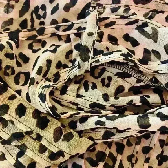 CAbi #3612 "Flutter Blouse" Cheetah Print Two-Piece Top - Picture 12 of 12